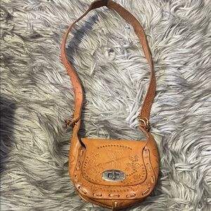 Stylish handmade Tan Leather kids Bag
